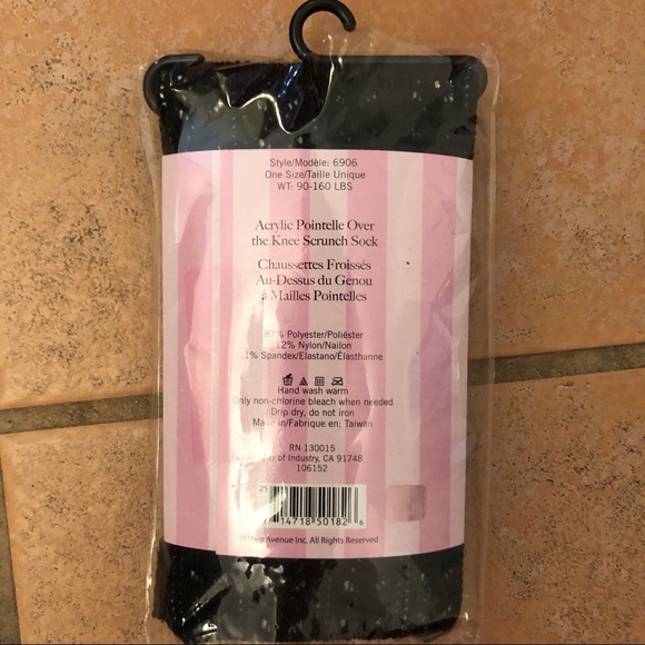 NWT Leg Avenue Black Thigh High Socks ONESIZE - Picture 3 of 4